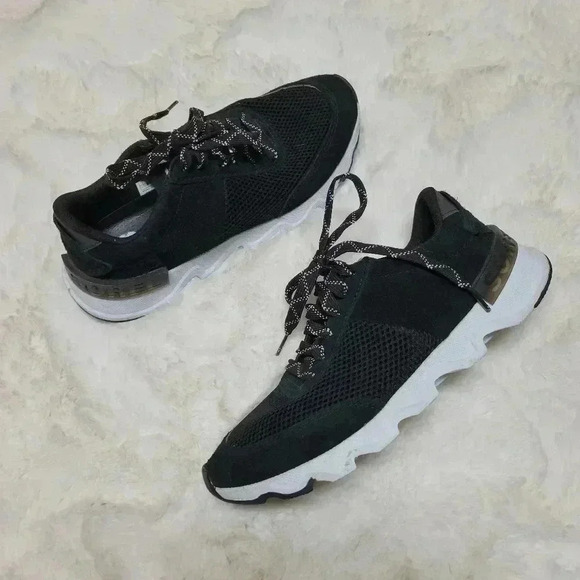 SOREL Kinetic Lite Lace Women's Trainer Shoes in Black Size 7 - Picture 2 of 11